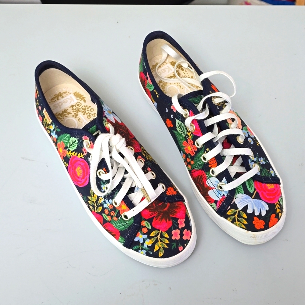 Keds Rifle paper & co floral shoes size 5